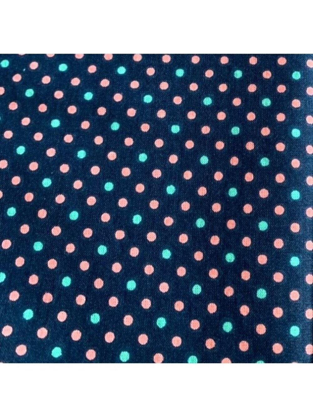 Polka Dot Navy Cotton Fabric Crafts & Sewing 1/2 yard x 44" Multicolor Dots